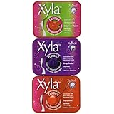Xyla Brand Xylitol Candy 3 Flavor Variety Pack, 6 Tins, 2-Watermelon, 2-Grape, 2-Cherry