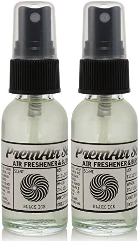 PremAir Scents (Black) - Home & Car Air Freshener & Burning Oil. Killing Strong Odors Fast. Only 1 Spray needed, Super Concentrated formula. The best home and car odor neutralizer and air freshener on the market! Eliminates all odors. Two Pack: (2) 1 oz. Bottles.