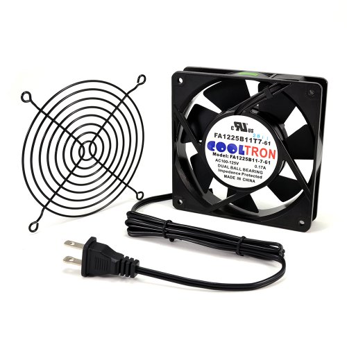 AC Infinity HS1225A-X Standard Cooling Fan, 115V AC 120mm by 120mm by 25mm High Speed