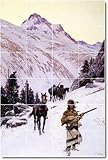 IMAGE OF Henry Farny Indians Backsplash Tile Mural 23 | 17x25.5 using (24) 4.25x4.25 tiles