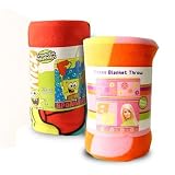 Spongebob & Barbie Ultimate 2-Pack Super Soft Fleece Blanket (Measures Approx. 50 x 60)