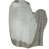 Evening Shawl Antique Paisley Design Wool India Wear Multi-Colored 84 x 40