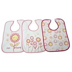 Babyl�tzchen f�r M�dchen mit Blumenmotiv und Klettverschlu�, Kinderl�tzchen (3 St�ck)