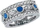 14K .60 CTW Sapphire & Diamond Band by Morris & David