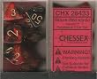 Chessex Dice: Polyhedral 7-Die Gemini Dice Set - Black & Red with Gold - NEW COLOR!!!