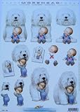 Review Doe Maar  / A4 3D step by step Morehead decoupage sheet - cute baby boy, old English sheepdog