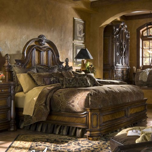 Vizcaya Panel Bed (King) by Aico Furniture