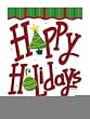 Happy Holidays Decorative Flag (Regular Size)