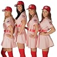 A League of Their Own Rockford Peaches AAGPBL Baseball Womens Costume Dress