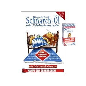 Bayerisches Schnarch-Öl / Löwen-Öl - DER Schnarchstopper