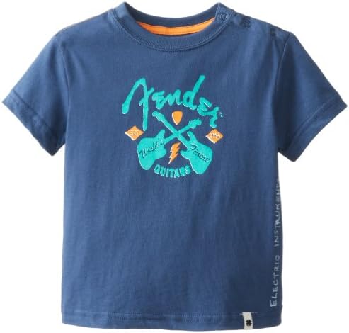 Lucky Brand Baby Boys' Fender 2 Guitars Tee, Ensign Blue, 24 Months