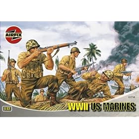  Airfix A01716 1:72 Scale WWII US Marines Figures Classic Kit Series 1