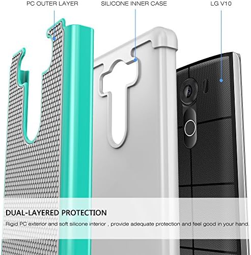 LG V10 case, iTronic Double Tone, Dual Layer Hybrid Defender Case for LG V10