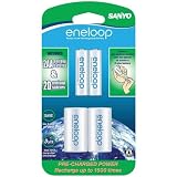 Sanyo NEW 1500 eneloop 2-AA Ni-MH Pre-Charged Rechargeable Batteries with 