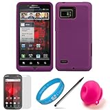 Purple Premium Soft Silicone Skin Cover for Verizon Wireless Droid Bionic T ....