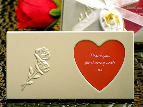 Embossed Rose Design Photo Frame Set of 12.