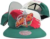 Seattle Supersonics Snapback Adjustable Plastic Snap Mitchell & Ness Hat / Cap