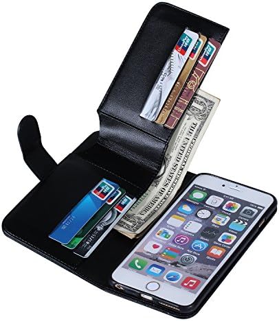 6S Plus Case,6S Plus Wallet Case, Stand Case,Flip Case for iPhone6S Plus, 6S Plus Wallet Case Cover for Apple iPhone 6/6s Plus 5,5" (Black)