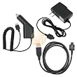 USB CABLE+CAR+HOME CHARGER FOR LG AT&T CU920 CU915 VU