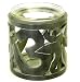 Gray Soapstone OM Symbol Aroma Lamp/Burner, Approximately 3.5W x 3.5L x 3.5H