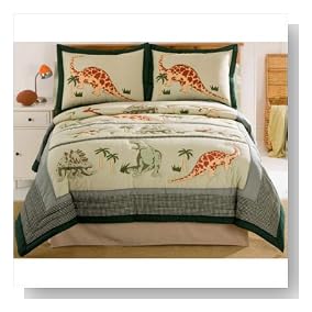 Dino Dave Twin Quilt with Pillow Sham