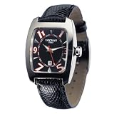 LOCMAN Watches:Locman Italy Titanio Tonneau Women's Black lizard Strap Watch
