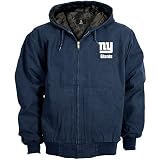 Reebok New York Giants Cumberland Full Zip Quilt Lined Hooded Jacket