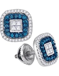 0.50CTW BLUE DIAMOND MICRO-PAVE EARRING