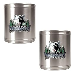 Minnesota Timberwolves NBA 2pc Stainless Steel Can Holder Set - Primary Logo by Great American Products
