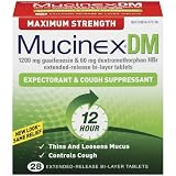 Mucinex Max Strength Dm Expectorant & Cough Suppressant, Bi-Layer Tablets, 28-Count Bottle