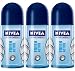 Nivea for Men Fresh Active Deodorant Antiperspirant Roll-on 50 ml (3-pack)