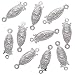 Silver Plated Victorian Pearl Clasps 6.5mm x 14mm (10 Clasps)