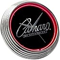 Camaro Classic Script Logo Neon Clock