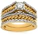Jewelry : 14k Yellow Gold Rope Deisgn Diamond Bridal Set (3/8 cttw, I-J Color, I3 Clarity)