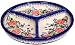 Polish Pottery Ceramika Boleslawiec 0727/280 Mercedes Divided Platter, 10-3/4-Inch in Diameter