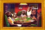 Dogs Playing Poker Poster Print, 36x24