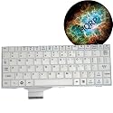 HQRP Replacement Keyboard for Asus Eee PC 2G / 2G Surf / 4G / 4G Surf / 8G / 12G (White) Netbook / Subnotebook plus HQRP Mousepad