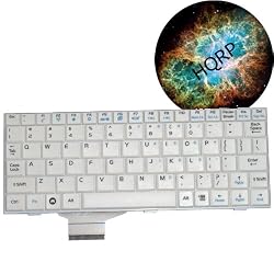 HQRP White Keyboard for Asus Eee PC 900 901 series (White) Netbook / Subnotebook plus HQRP Coaster