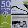 50 Ultra Thin Velvety Smooth Space Saving Hangers (Black)