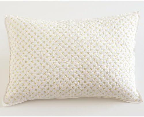Auggie Quilted Decorative Pillow Cover, Cross Stitch/Fern