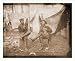 Civil War Photo (M): Brandy Station Va. Two men discussing the probabilities of the n...