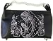 Lux de Ville MINI CHAIN HOBO Prayer Girl Zipper Handbag- White on Black