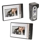 7 Inch Video Door Phone Doorbell Intercom Kit 1-camera 2-monitor Night Vision