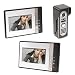 7 Inch Video Door Phone Doorbell Intercom Kit 1-camera 2-monitor Night Vision