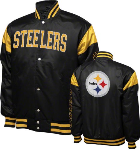 Pittsburgh Steelers Black Nylon Satin Jacket