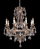Chandelier - Antique Silver with Clear Cut Crystals Finish
