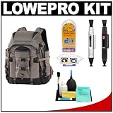 Lowepro Pro Trekker 300 AW Digital SLR Camera Backpack Case (Black/Mica) + Accessory Kit for Canon EOS 7D, 5D Mark II III, 60D, Rebel T3, T3i, Nikon D3100, D3200, D5100, D7000, D800, A35, A55, A57, A65, A77 Digital SLR Cameras