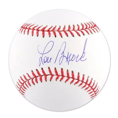 Mounted Memories St. Louis Cardinals Lou Brock Autographed Baseball