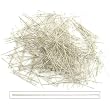 500 Hat Head Stick Pin White Silver Color 2" 21 Gauge