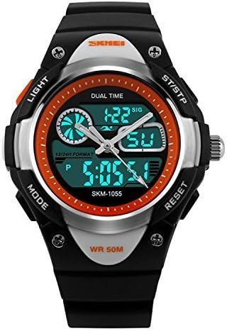 Boys Watches, Kids watch, Analog Digital Display Outdoor Sports Waterproof Alarm Stopwatch Watches Black
